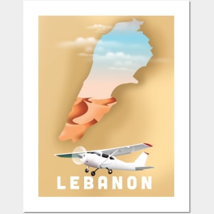 Lebanon Travel map poster Posters and Art